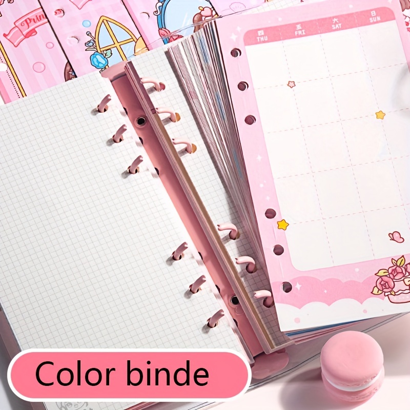 color page journal diary book girls cute loose leaf book perfect for students