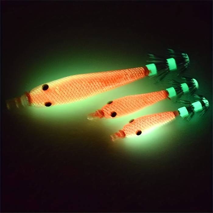 Luminous Squid Jig Floating Hard Lure Bionic Wooden Shrimp - Temu