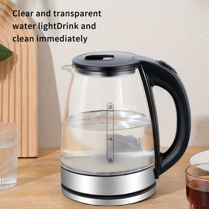 1.8L Electric Tea Kettle Blue LED Fast Boiling Hot Water Boiler Stainless  Steel