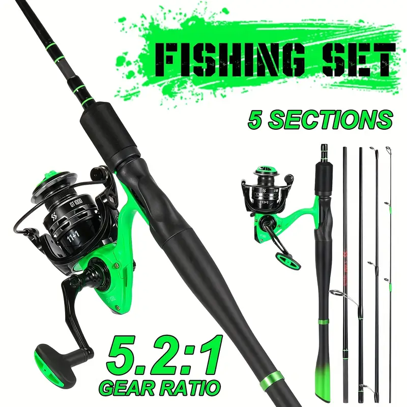 Sougayilang Spinning Fishing Rod 4 section Portable Carbon - Temu