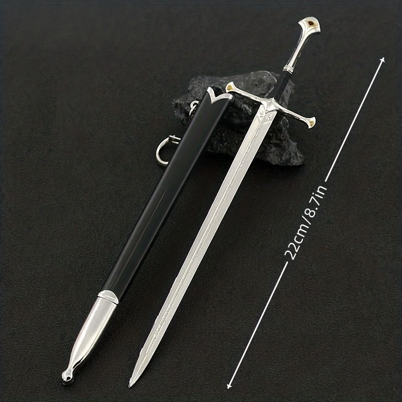 Medieval Sword Model for Game and Film, Handicraft Decoration Pendant