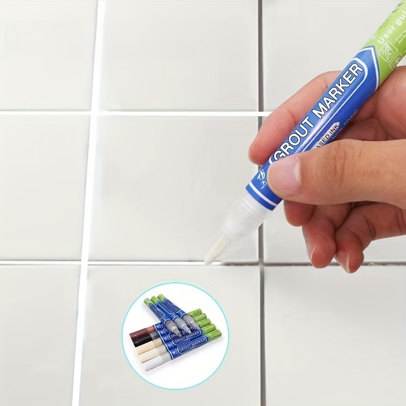 1pc Grout Pen, Marcador De Pintura Para Azulejos, Pintura Para Lechada,  Colorante Y Sellador Para Lechada De Azulejos, Blanco - Temu Spain