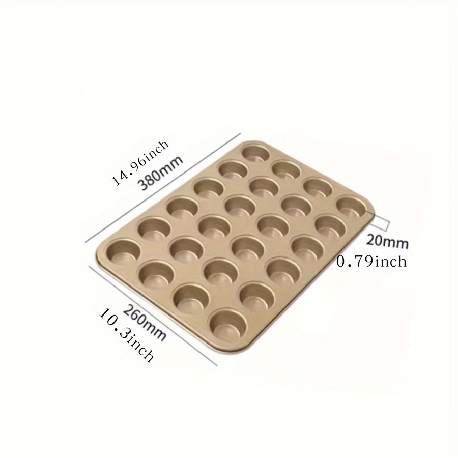 Mini Muffin Pan, Non-stick Food Grade Baking Cupcake Pan, 24 Cavity Pudding  Mold, Oven Accessories, Baking Tools, Kitchen Gadgets, Kitchen Accessories  - Temu