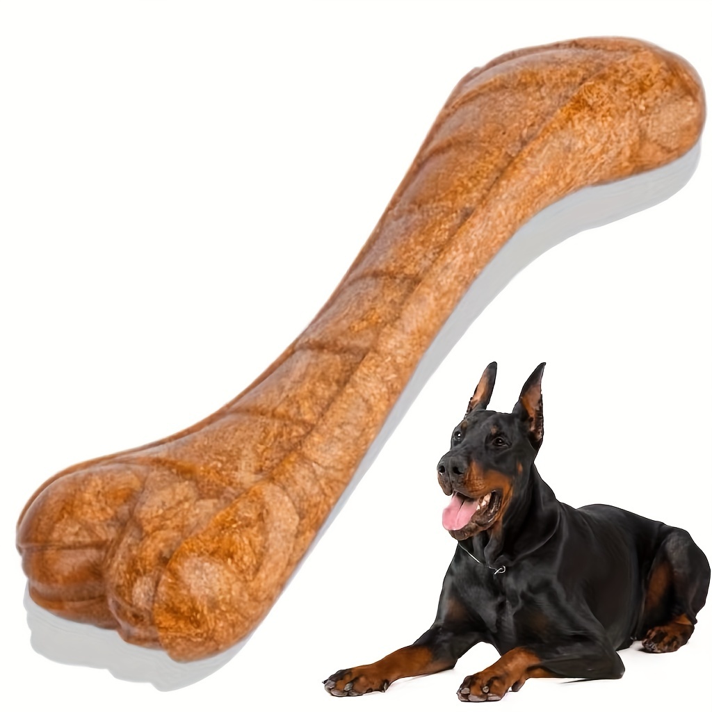 New Bone Shape Pet Dog Toy With Beef Flavor Interactive Dog - Temu