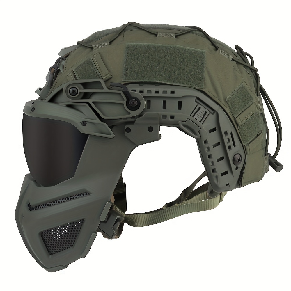Tactical Full Face Mask With Removable Goggles - Paintball & Airsoft Mask For CS Games & Outdoor Activities