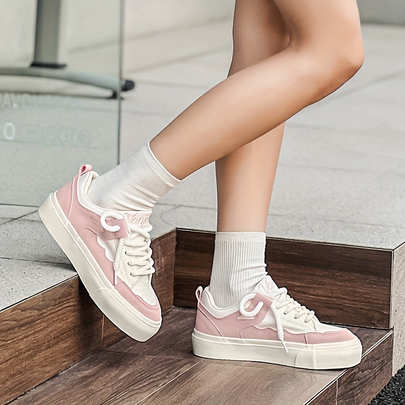 women s casual colorblock sneakers lace comfy platform daily Temu Philippines