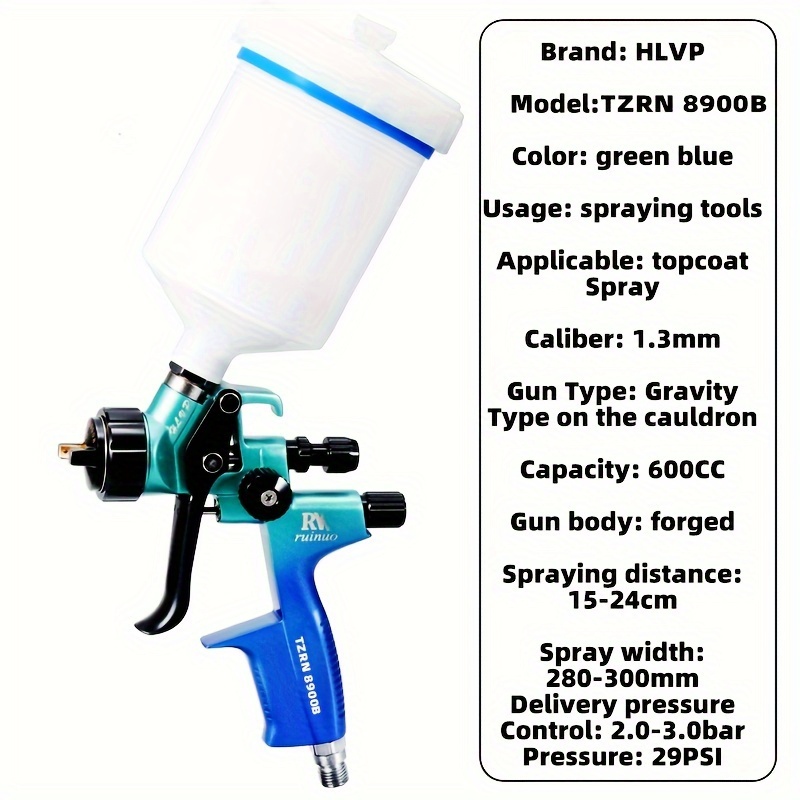 LVLP Paint Spraying Gun Pneumatic 600ml Paint Sprayer Automotive Air Paint  Sprayer Gun for Car Primer Furniture Surface Spraying
