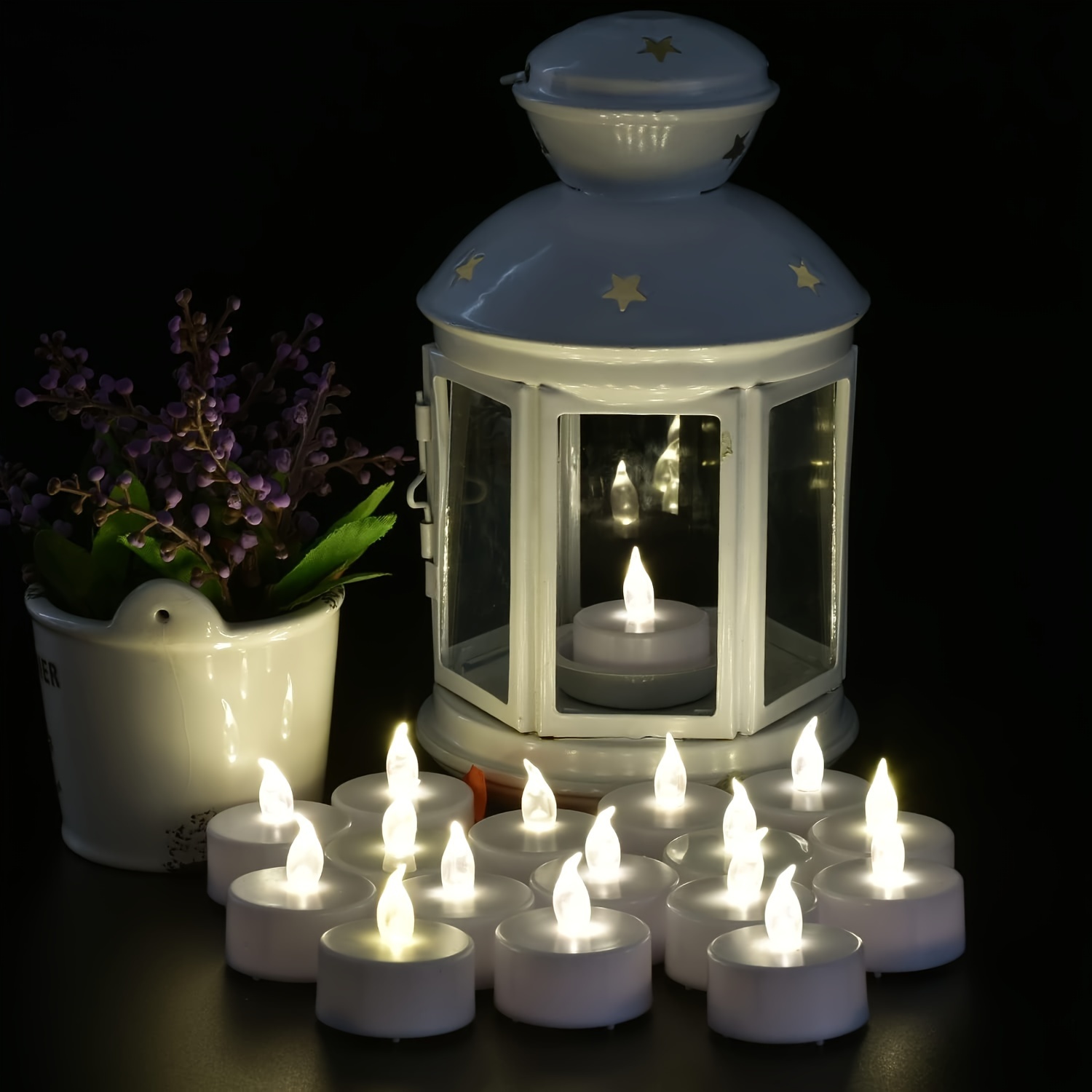 50 Velas Pequeñas De Luz Amarilla Cálida, Con Batería CR2032 Incorporada,  Para Decoraciones Navideñas, Decoraciones Para Fiestas De Cumpleaños, Bendic