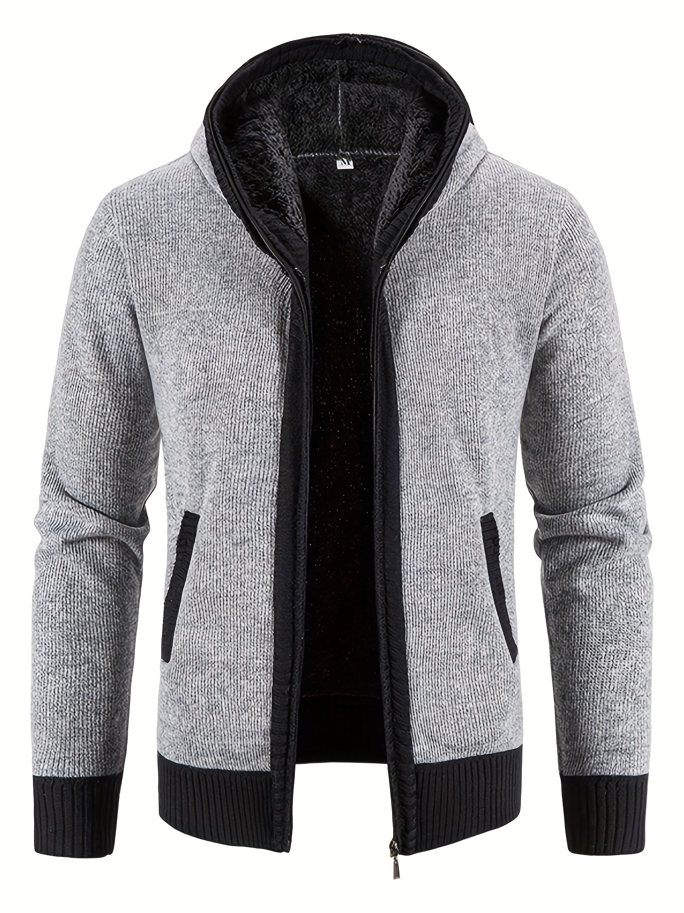 Sudadera con capucha para hombre, suéter con cordón y cordón para hombre,  color sólido, chaqueta de felpa gruesa