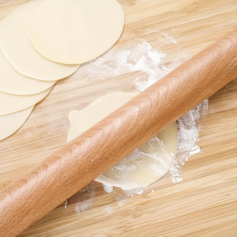 Solid Wood Rolling Pin for Pizza, Pie, Cookies, Noodles - Kitchen Gadgets