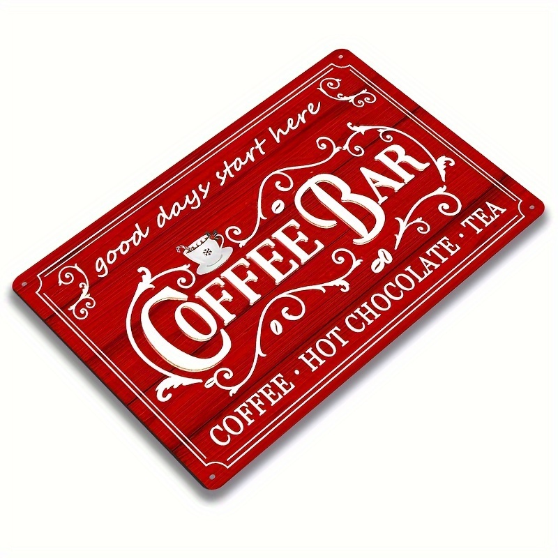 Vintage Coffee Bar Sign Kitchen Coffee Bar Wall Decor - Temu