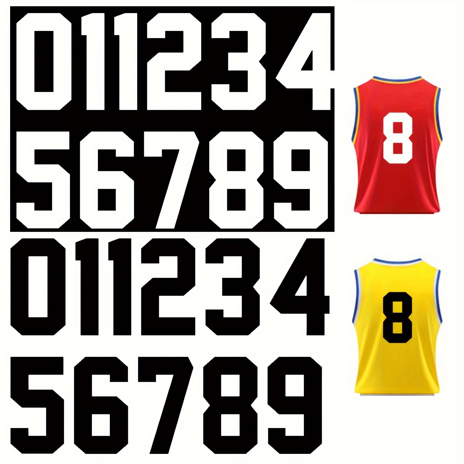 Iron On Numbers T Shirt Heat Transfer Numbers 0 To 9 Jersey - Temu