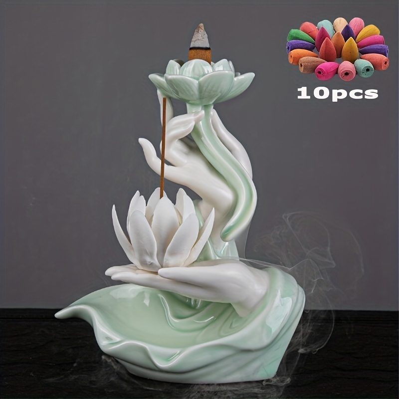 Lotus Ceramic Incense Burner – Mora Taara