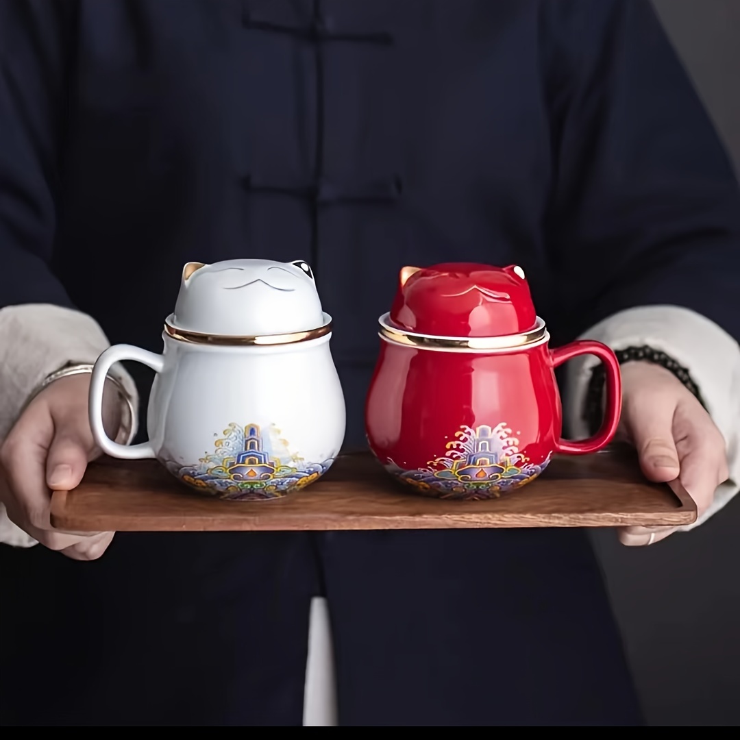 Taza de té con filtro de Infusor de pescado para el hogar y la Oficina, tazas  de té con Infusor de pescado, accesorios de cocina, 250ml, taza de cristal