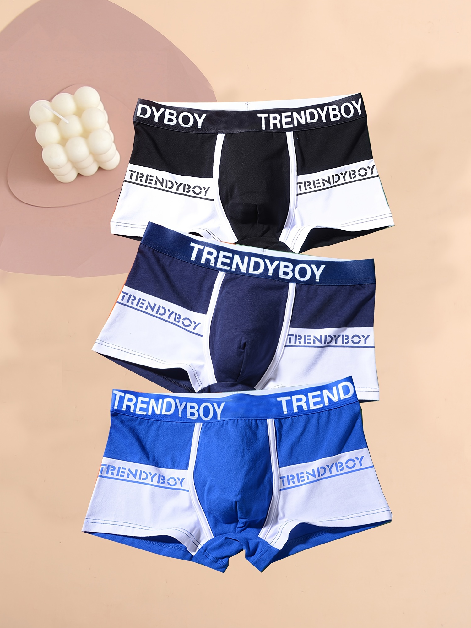 Men's Underwear Soft Comfy Breathable Trunks Boxer Brief Cute