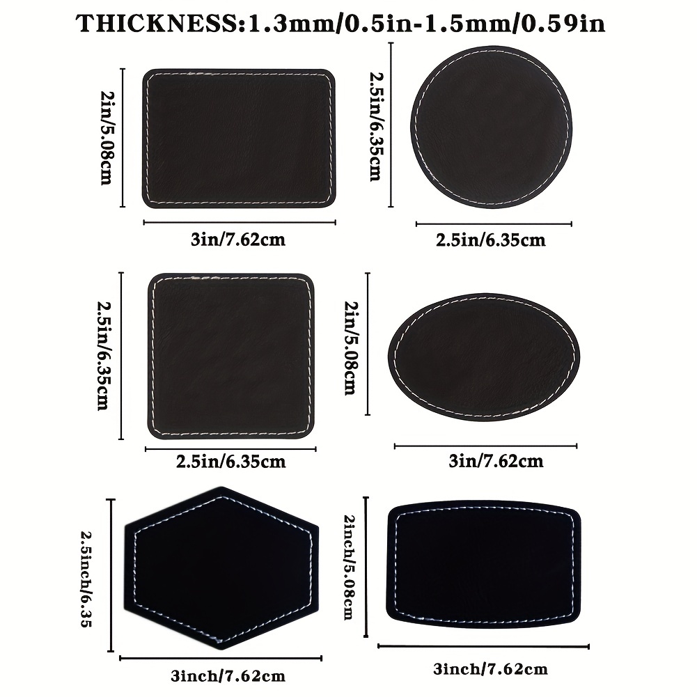 Blank Leather Patches For Laser Engraving,leatherette Patche Tags Label For  Hats Custom Logo Iron-on With Adhesive,glowforge Laser Supplies, Faux  Leather - Temu Philippines