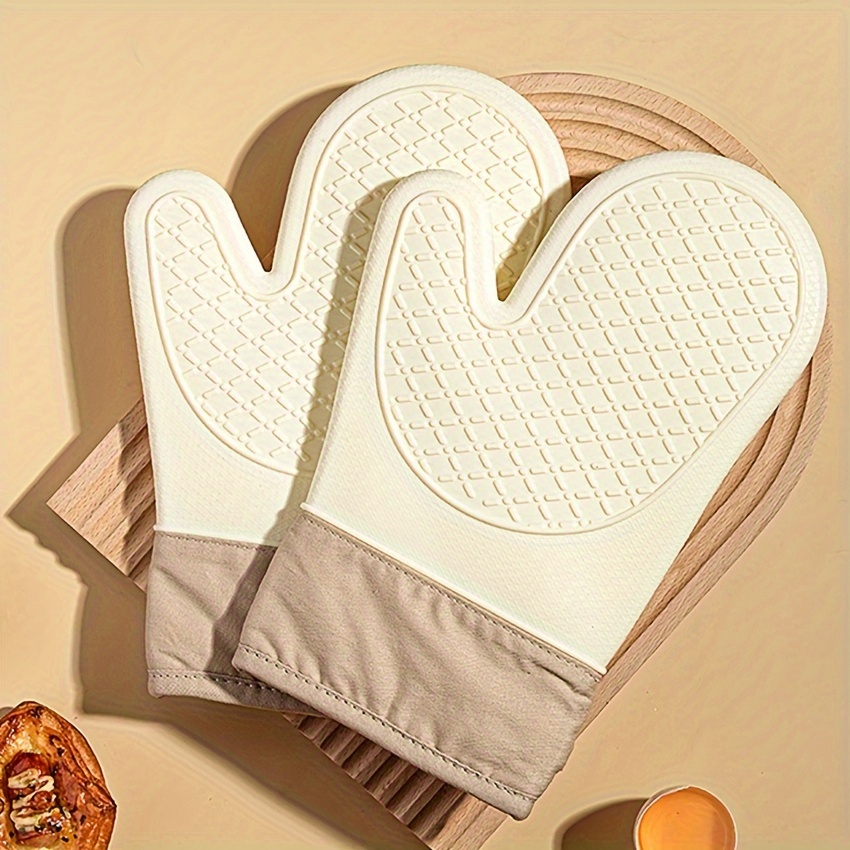 1pc Silicone Oven Mitts; Heat Insulation Pad; Nordic Style