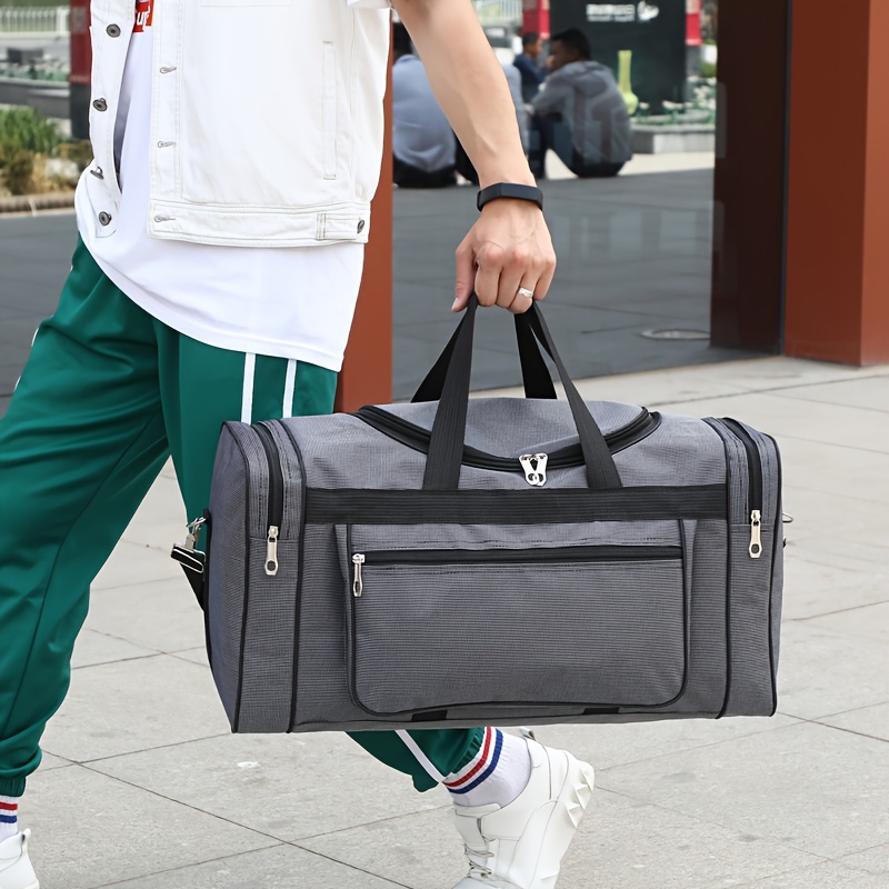 

Large Capacity Duffel Bag, Unisex Travel Handbag, Short Trip Luggage Bag, Simple Design Overnight Bag