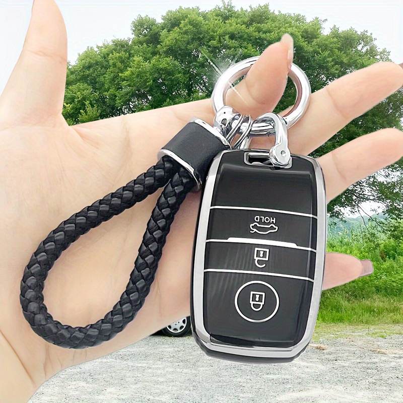 Black -Sac à clés de voiture en cuir Original unisexe, petit porte