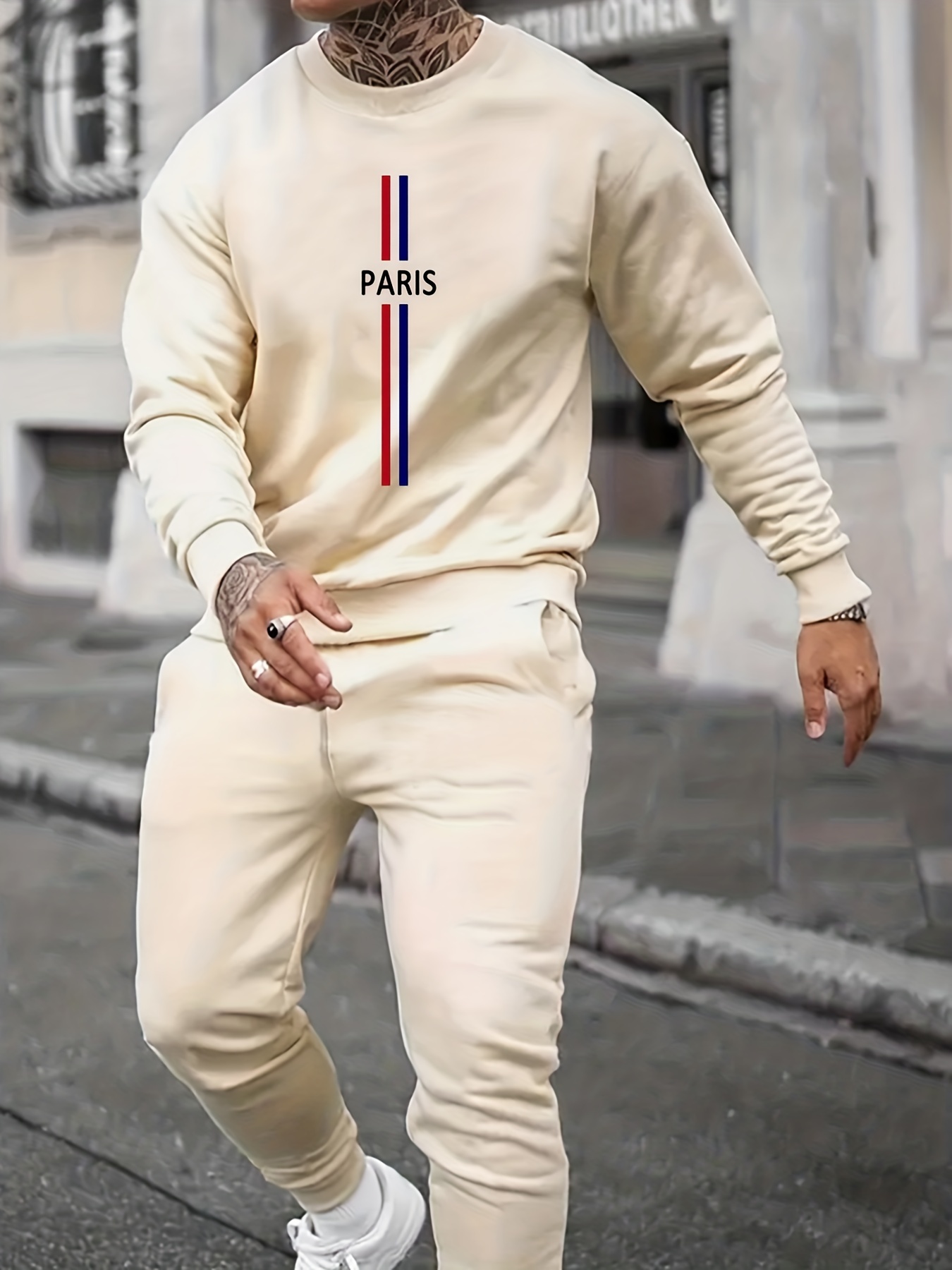 men's tracksuit Sets Fashion Plaid Male Jacket + Pants 2 Piece Set Sports  Suit Autumn High Quality 3D Print Casual Sportswear