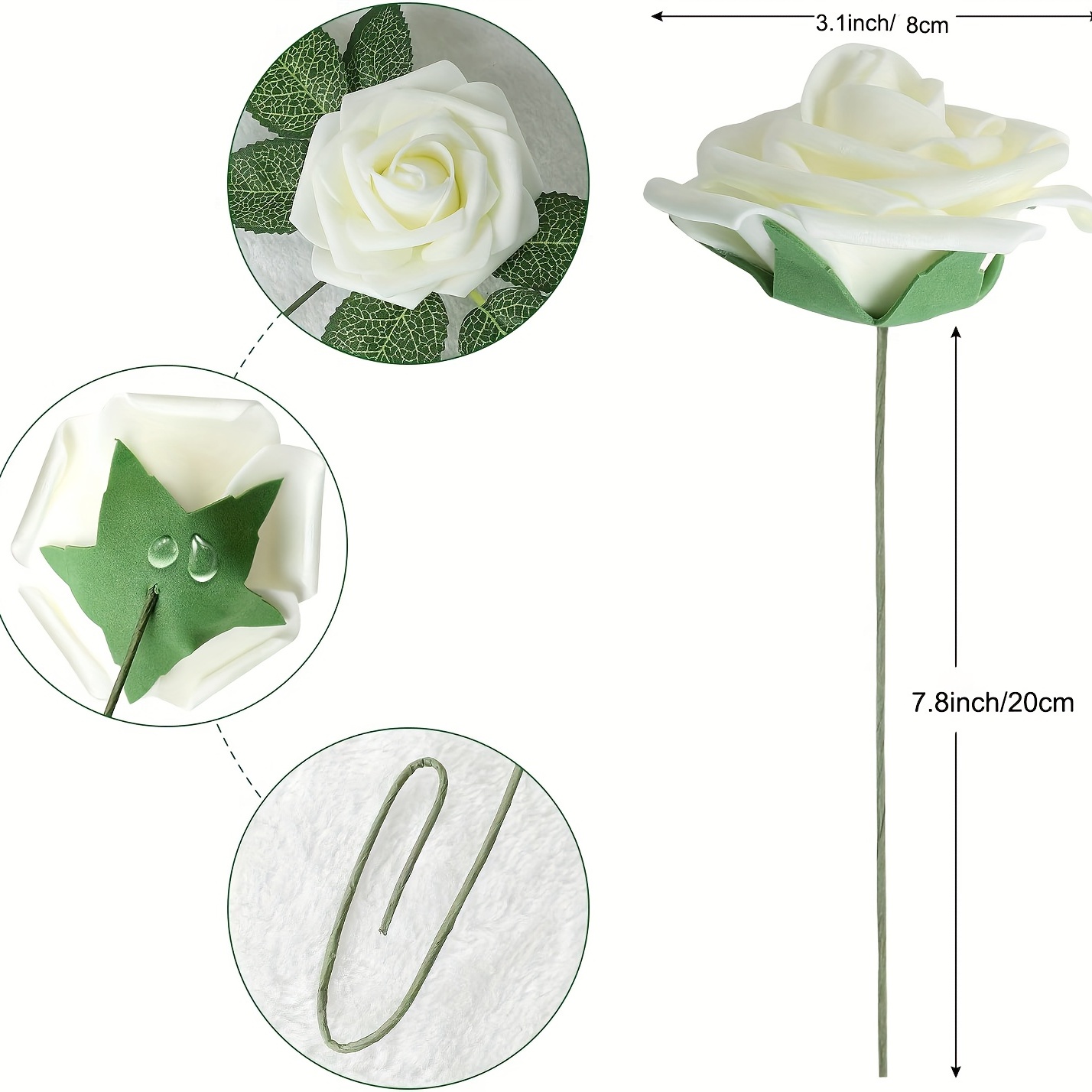 Flower Decoration Light Grey Roses Artificial Flowers - Temu