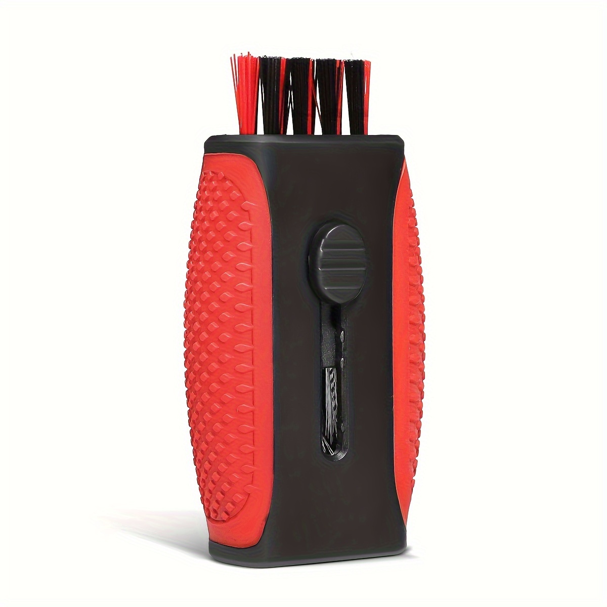 retractable pocket golf club cleaning brush tool - wire brush club   double side cleaner, golf accessories red 0