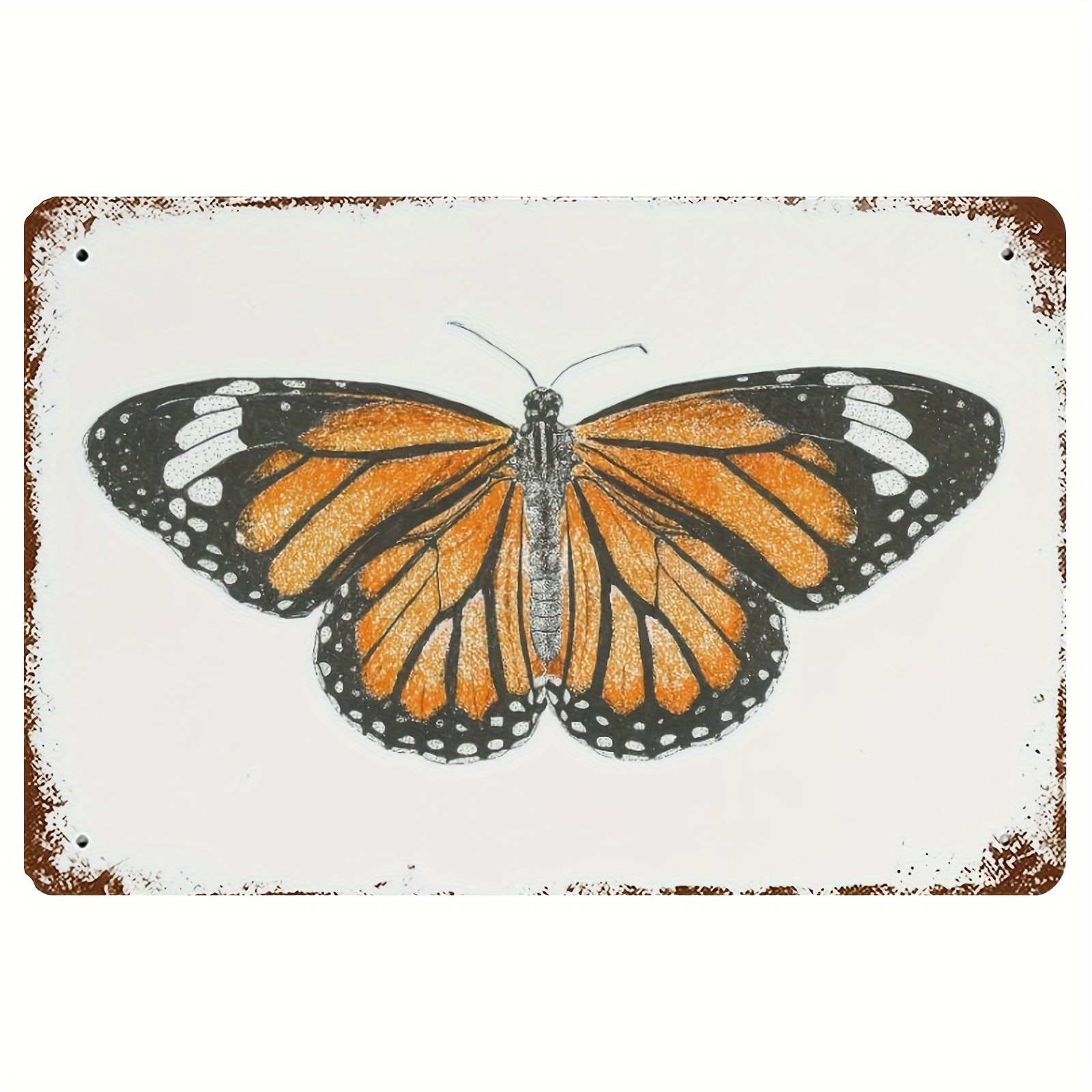 Vintage Metal Tin Sign Monarch Butterfly Valentine's Day Sign Funny Novelty  Kitchen Bar Club Garage Garden Home Decor Wall Art Tin Signs 8x12 Inches