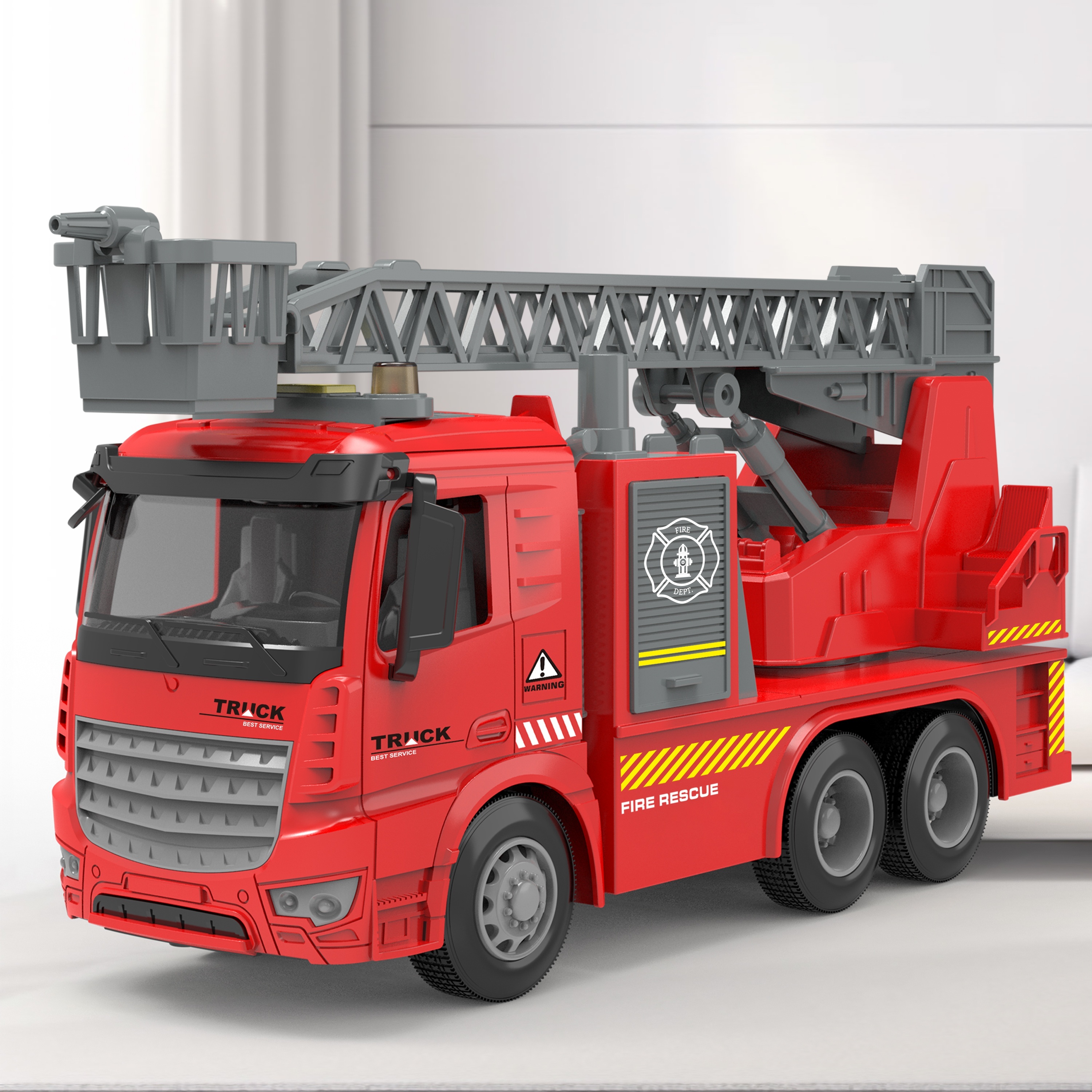 Meland Camiones de juguete de construcción – 8 mini juguetes de coche para  niños con coches de policía, coches de rescate de incendios, tapete de