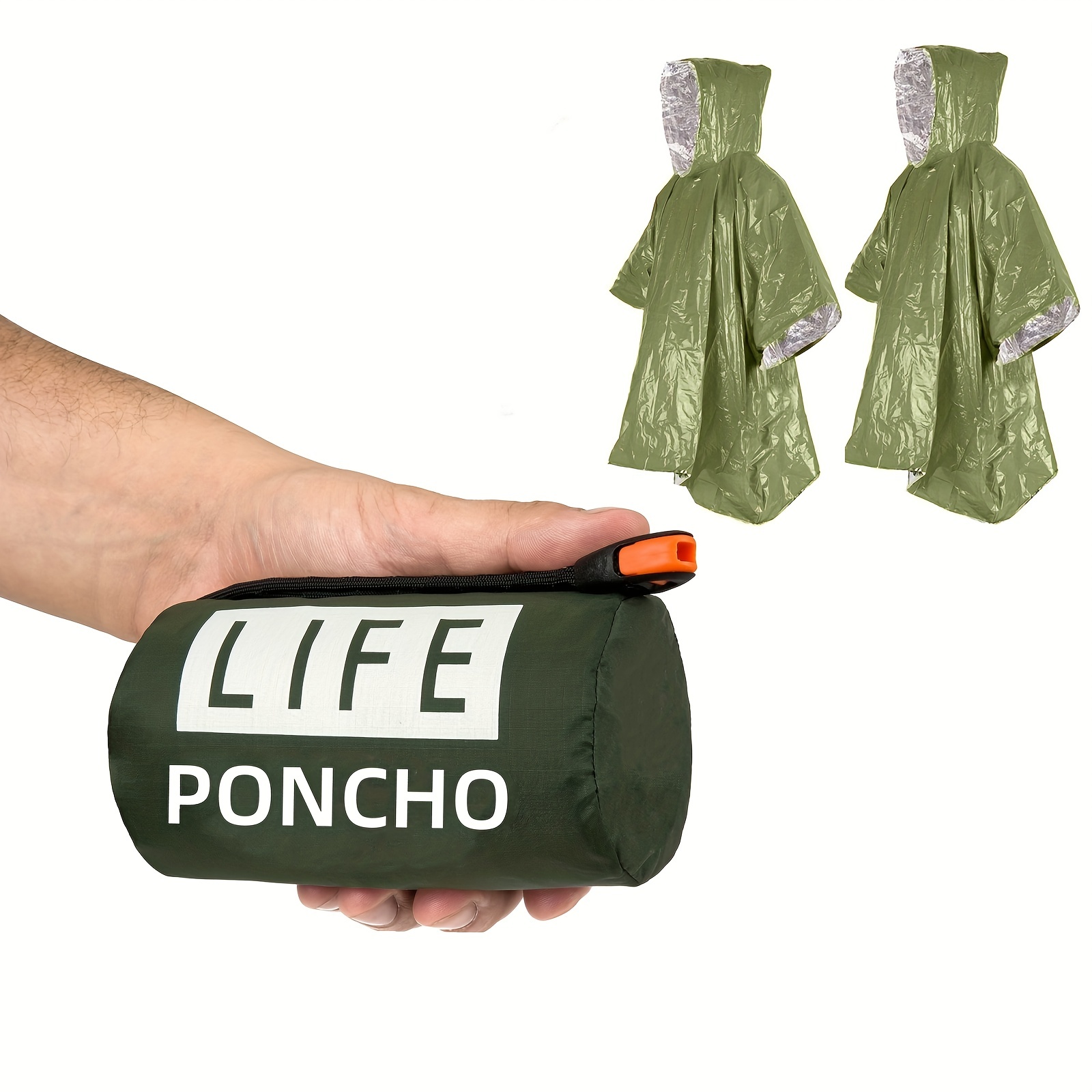 POCKET PONCHO WATERPROOF FISHING PONCHO - FLASH GREEN