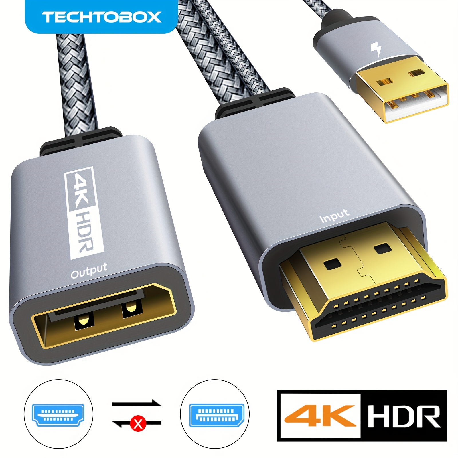 2 PCS 1 set DisplayPort DP to HDMI Cable, 4K*2K Male To Female Display Port  to HDMI Adapter Converter Black Laptop PC for HP/DELL 2 packs 