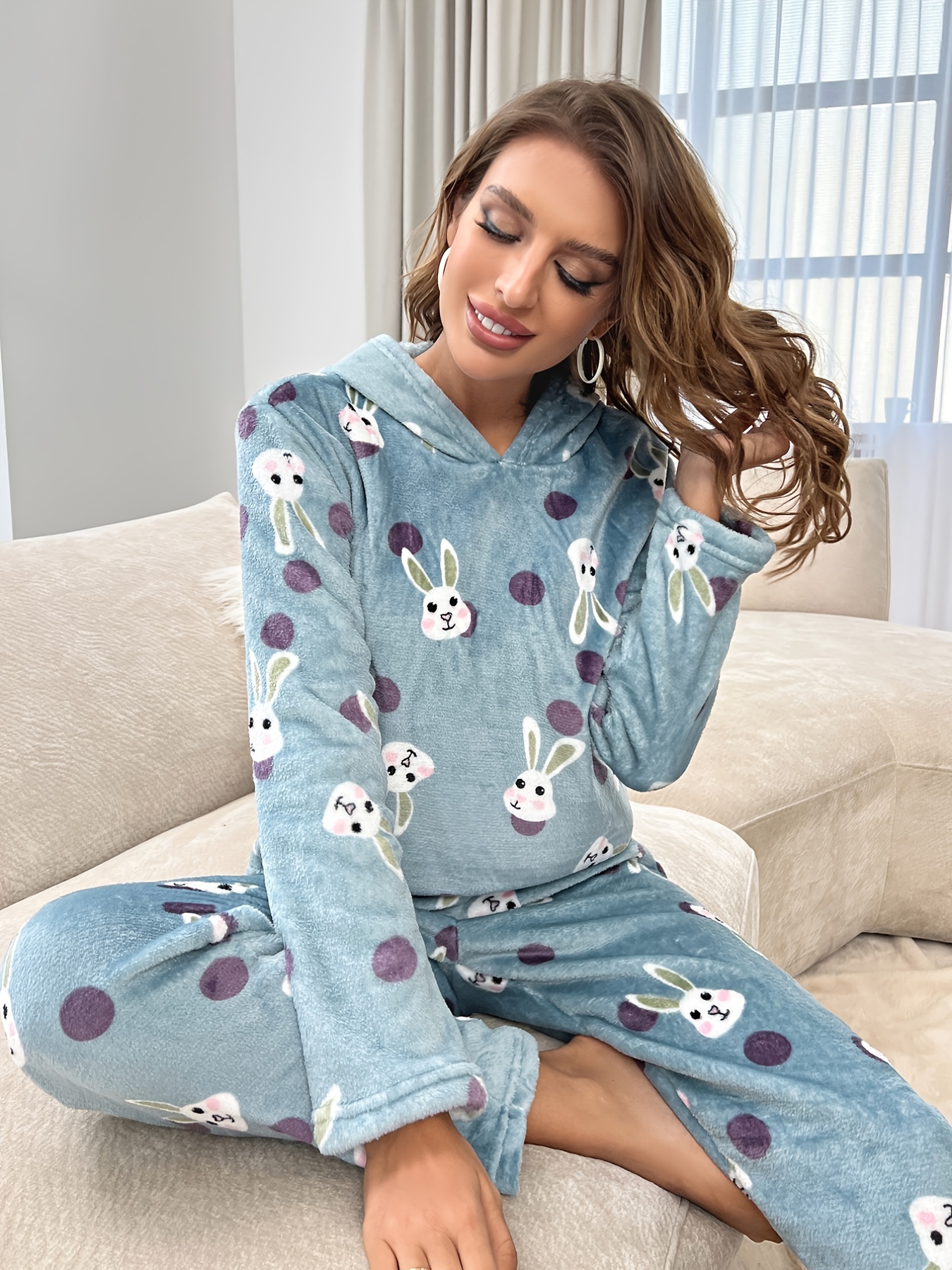 Homgro Women's Cotton Pajama Set Ladies Princess Loungewear Soft 2