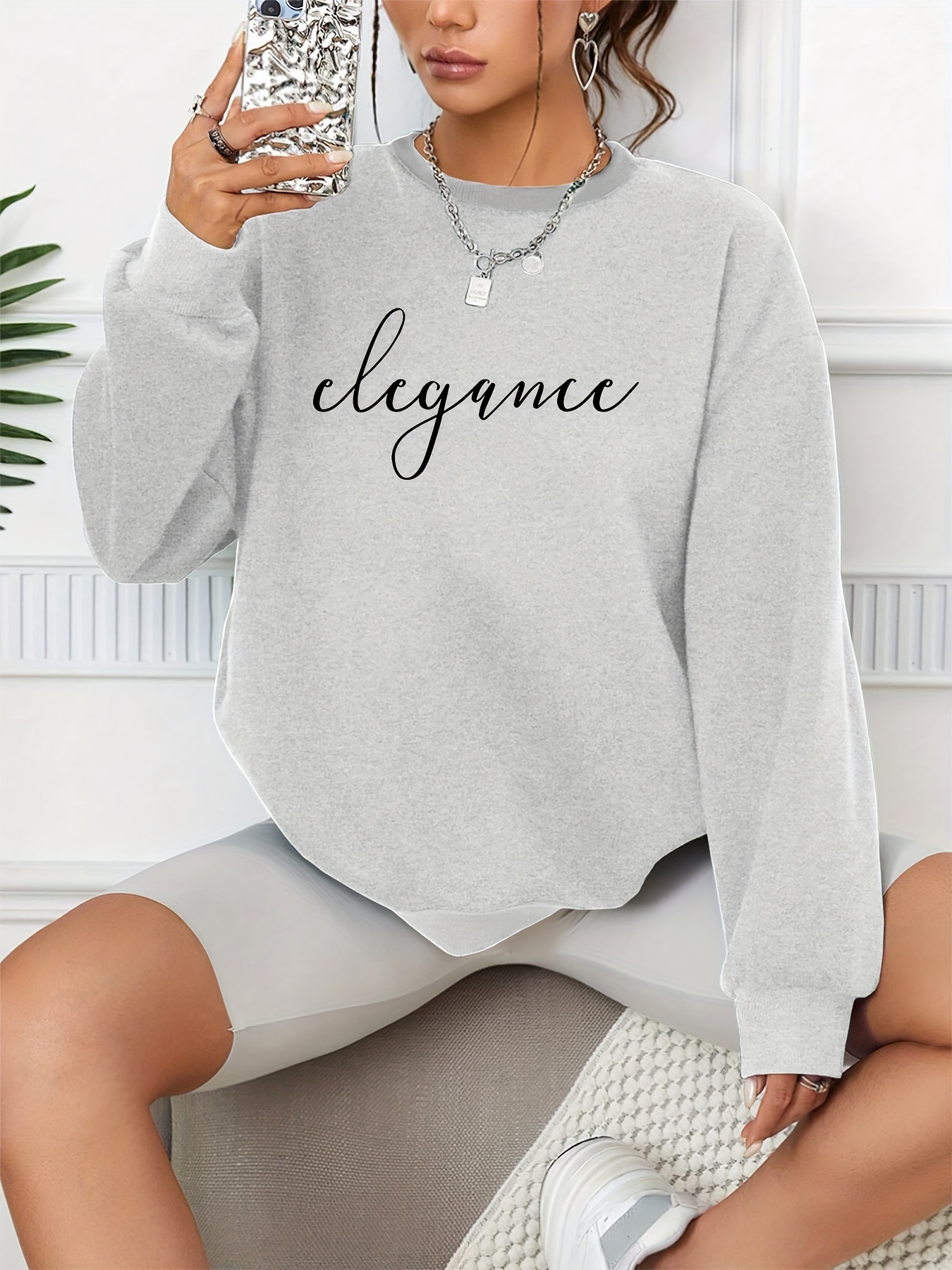 Sweatshirts, Women'S Casual Fashion Long Sleeved Letter Print