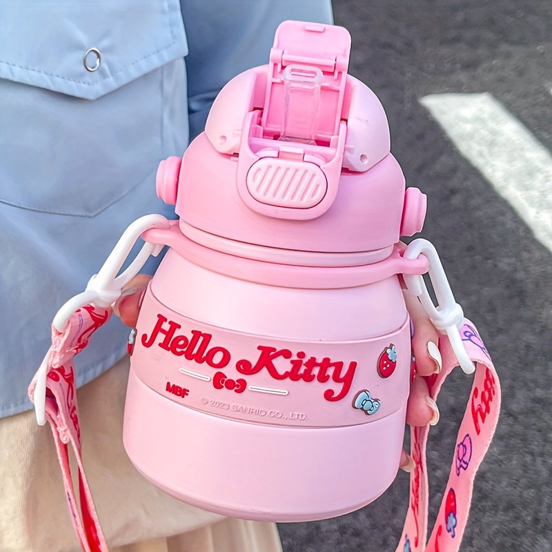 Hellokitty Insulated Water Cup, Children Cute Cup, Straw Cup, Drinking Cup  With Lid, Portable Cup, Christmas Gift - Temu