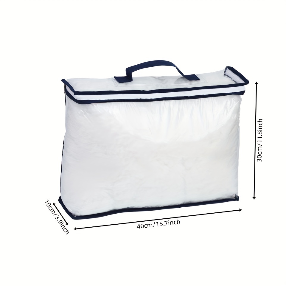 PVC Large Quilt Blanket Storage Bag Clear Zippered Under Bed Storage Bags  Clothes Moisture Dust-proof