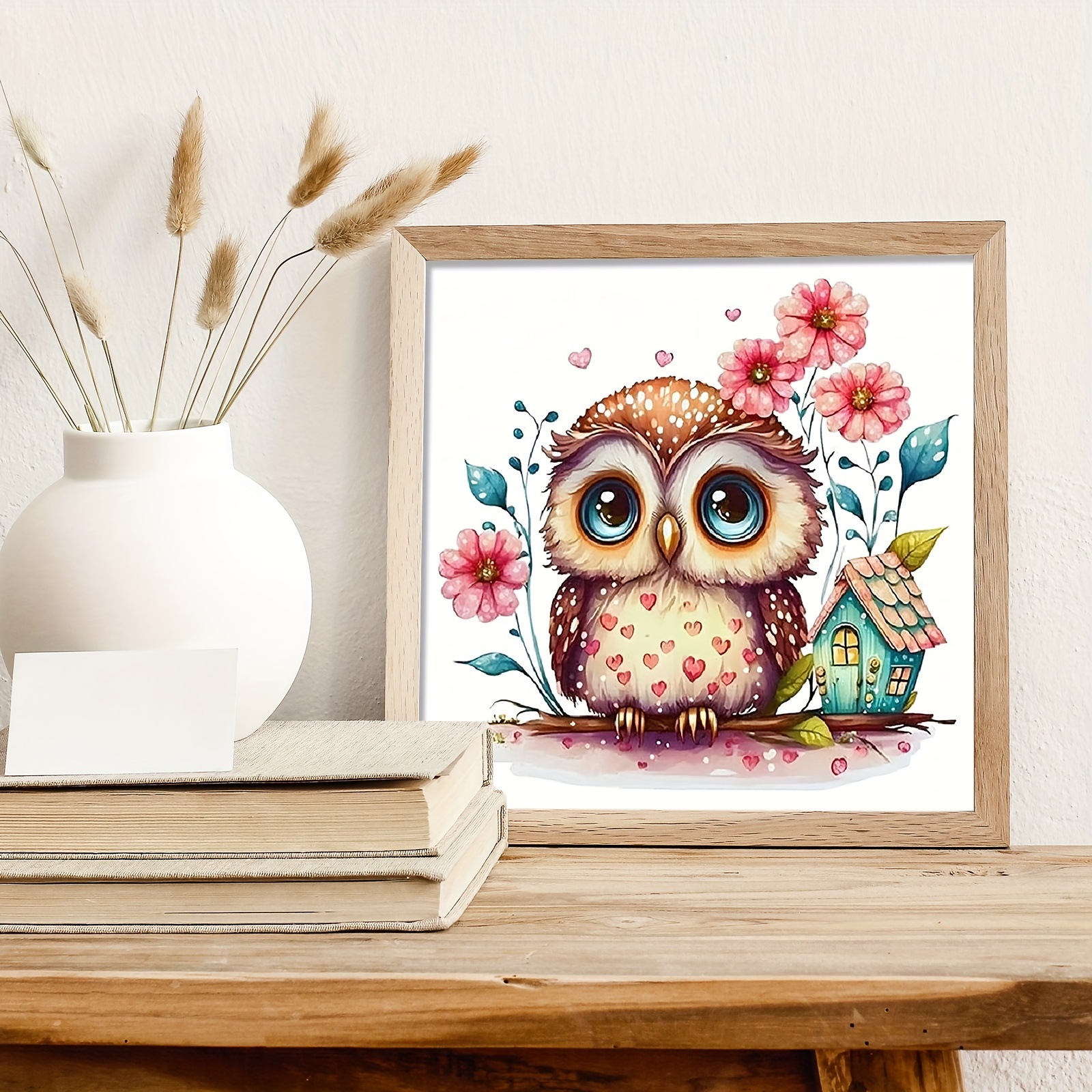 5d Diy Diamond Painting Kits For Adults Kids Owl's Home - Temu