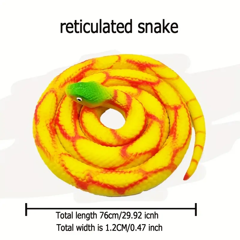 Ulalaza Simulación Serpiente Juguete realista Python Cobra Modelo Halloween  Broma Miedo Serpiente Juguete Animal Falso (529)