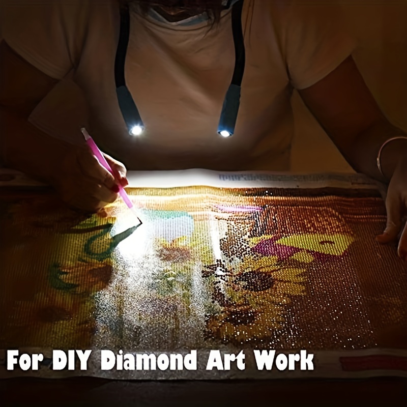 

Led Diamond Painting Light Assistant, Neck Book Light, Helps Elderly People With Visual Impairments To Better Complete Crafts And Reading!