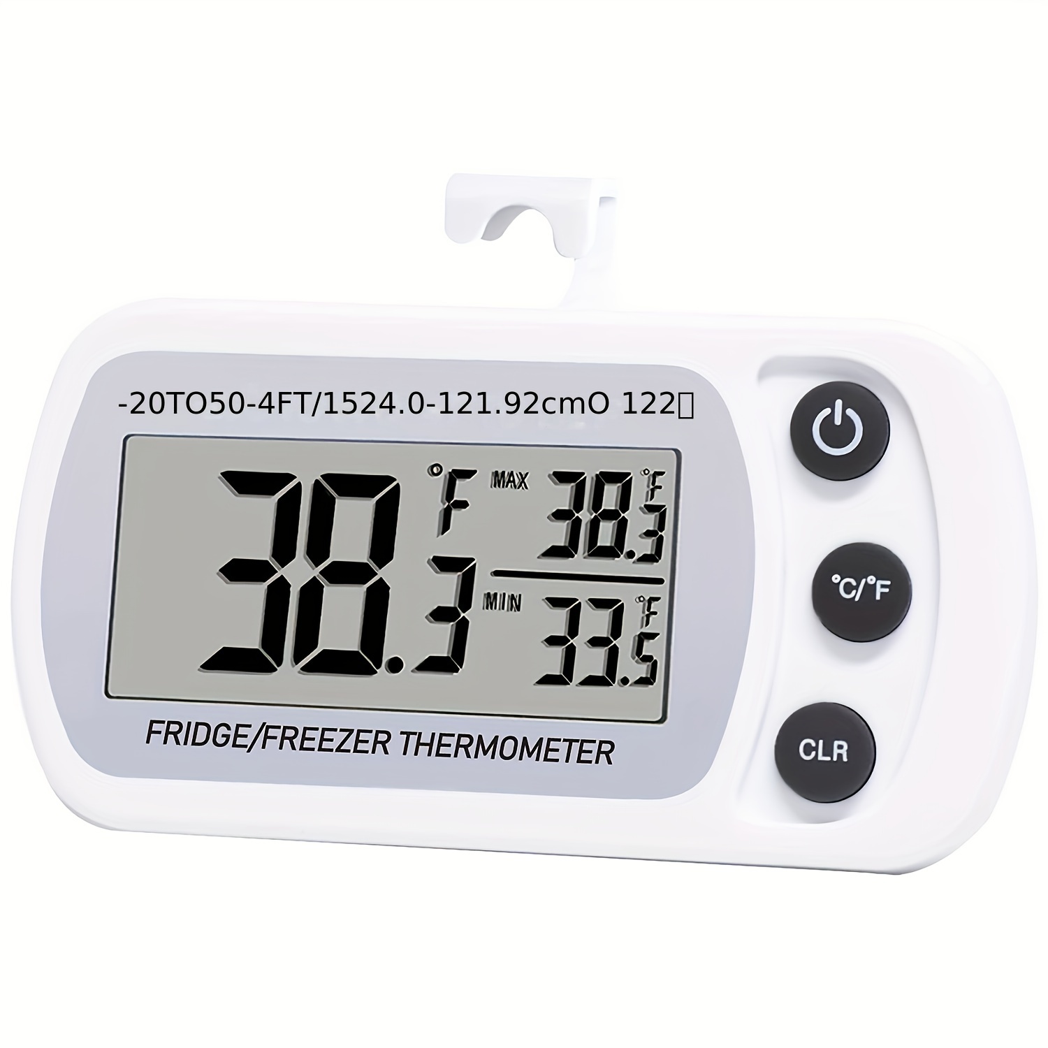 Waterproof Refrigerator Fridge Thermometer, Digital Freezer Room  Thermometer, Max/Min Record Function Large LCD Screen and Magnetic Back for  Kitchen