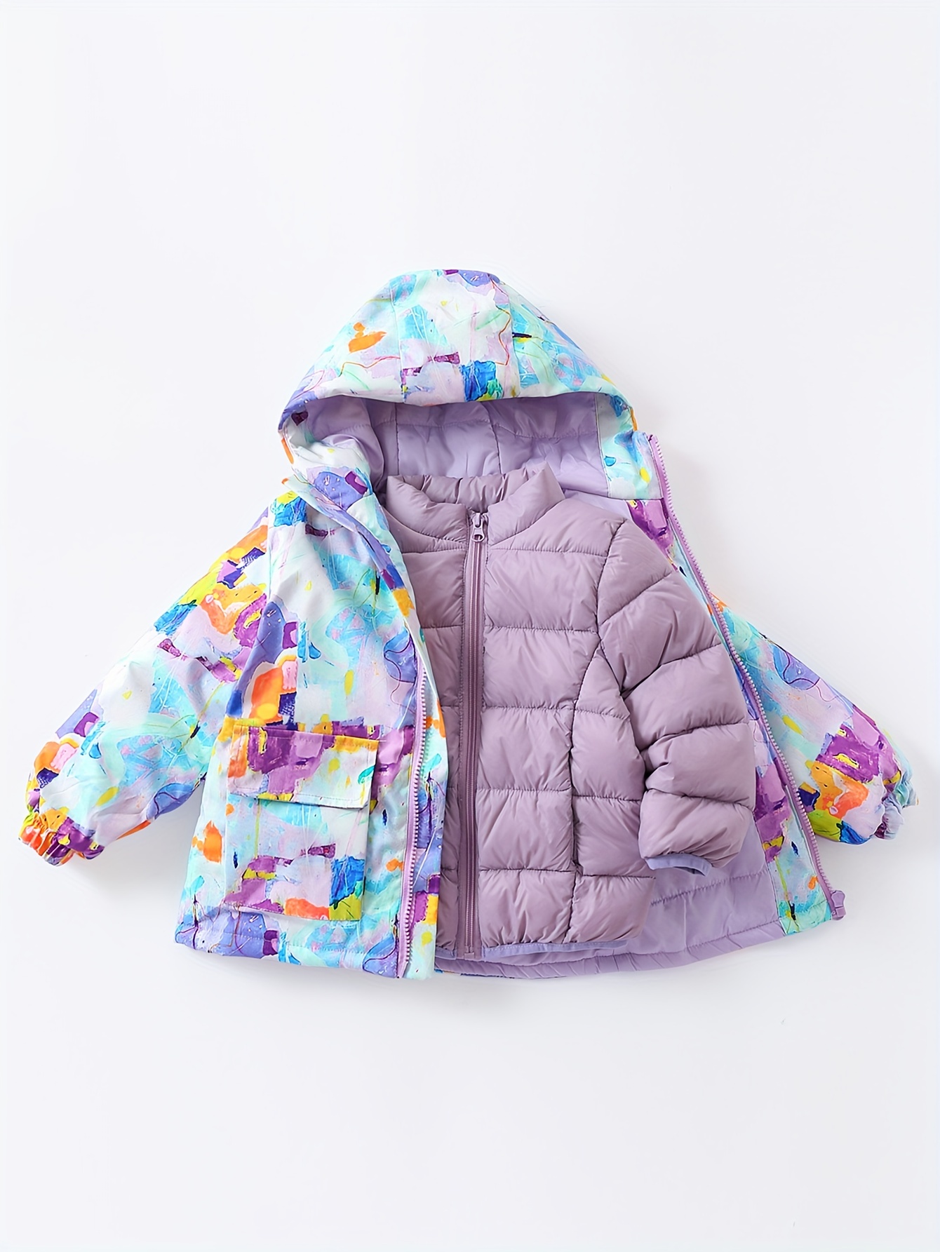 Winter Purple Hooded Cutton Puffer Jacket Down Coat  Purple coat outfit,  Winter jacket outfits, Winter coat outfits