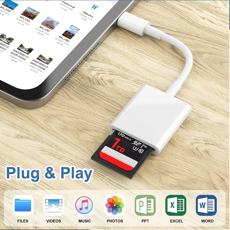 Oyuiasle Lecteur de carte SD USB C vers lecteur de carte SD pour iPad/Mac,  appareil