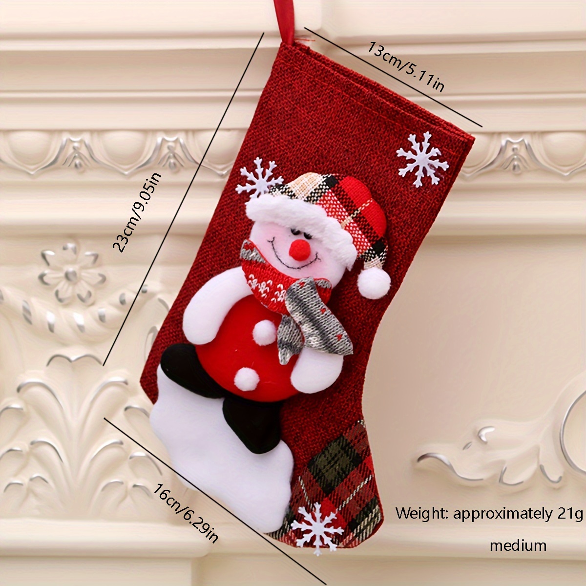 4 Christmas Stockings,15 Christmas Holiday Stockings with Christmas  Snowman Santa Reindeer Bear Christmas Stockings Set Gift and Treat Bag for  Favors and Decor…