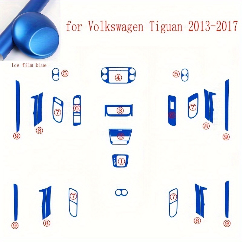 Carbon Fiber Per Per Tiguan 2009-2017 Pellicola Auto Adesivi