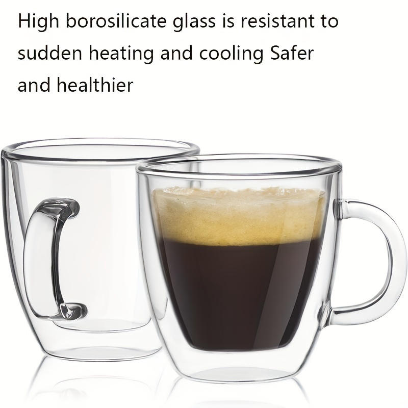 Glass Coffee Mug, Heat Resistant Double-walled Espresso Coffee Cups, Heat  Insulated Water Cups, Summer Winter Drinkware, Birthday Gifts - Temu