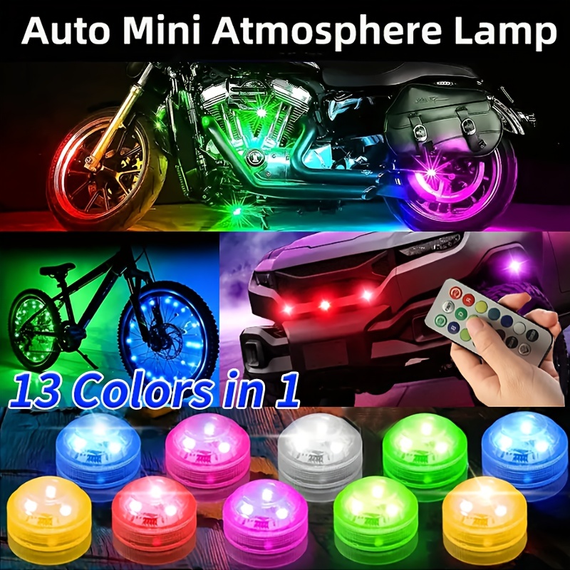 Motorrad Auto Atmosphäre Licht RGB LED mit Drahtlose Fernbedienung