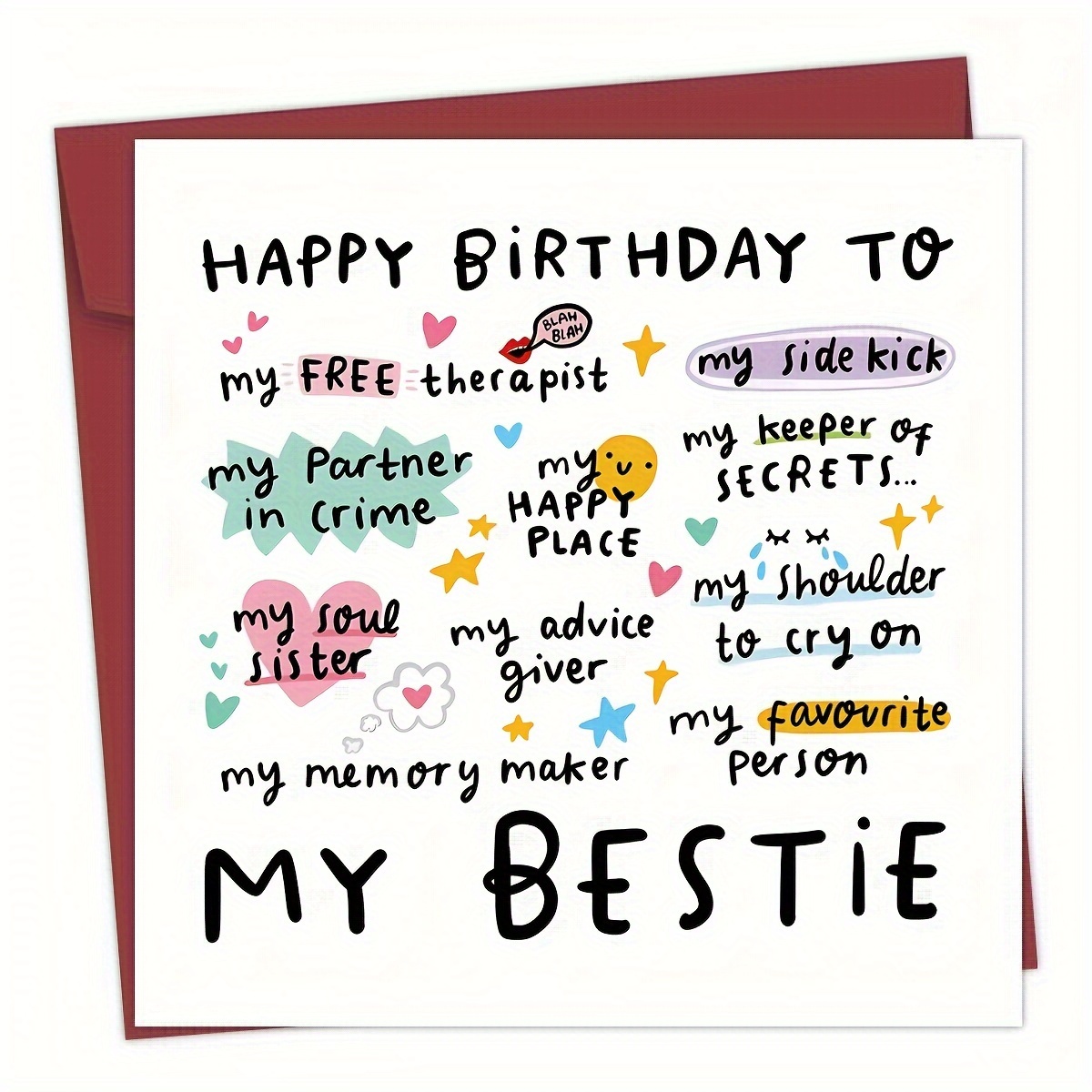 Carte de vœux for Sale avec l'œuvre « Cadeau pour le meilleur ami cadeau  d'anniversaire masculin pour le cadeau du meilleur ami pour la meilleure  amie fille pour son anniversaire » de