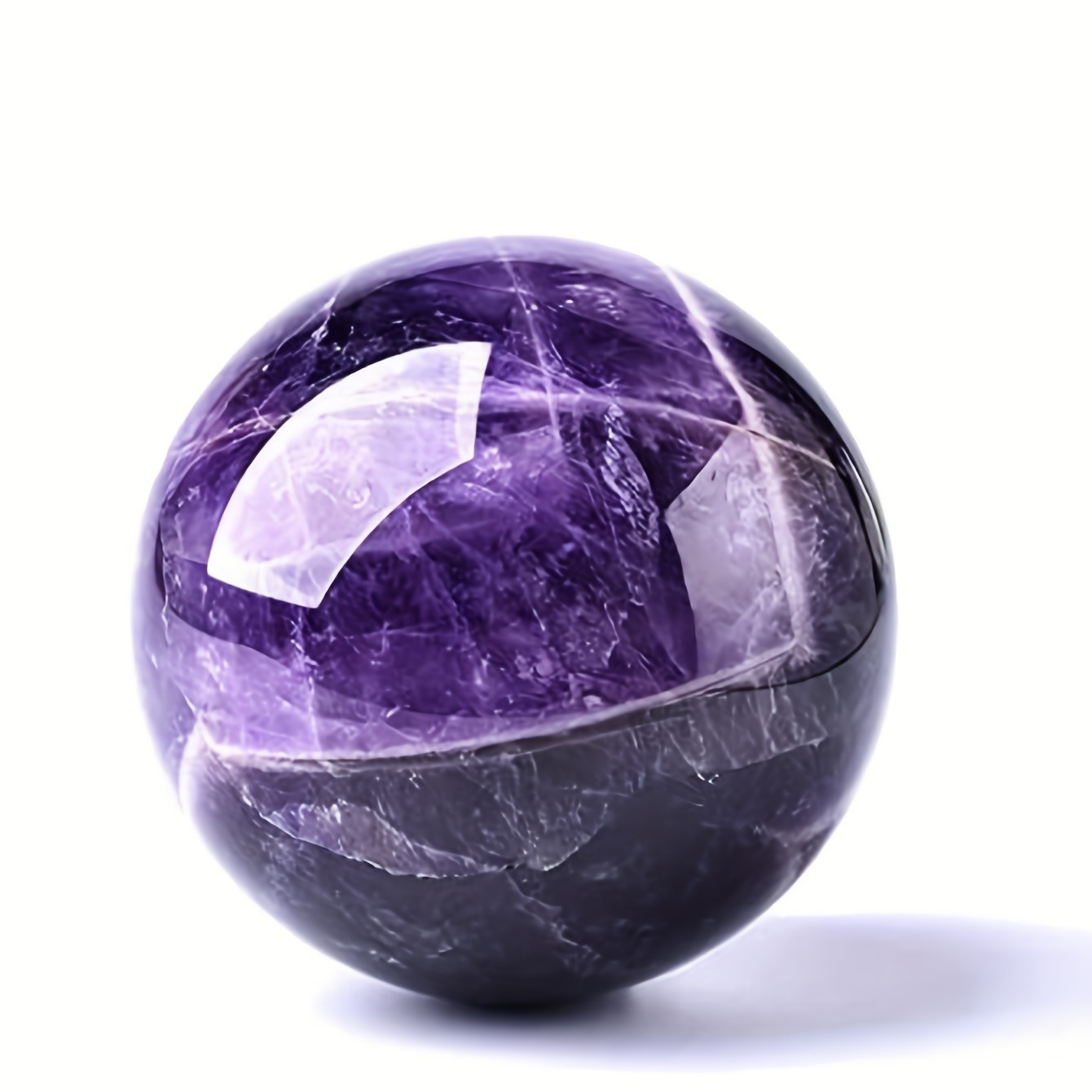 Natural Amethyst Crystal Stone Polished Healing Ball