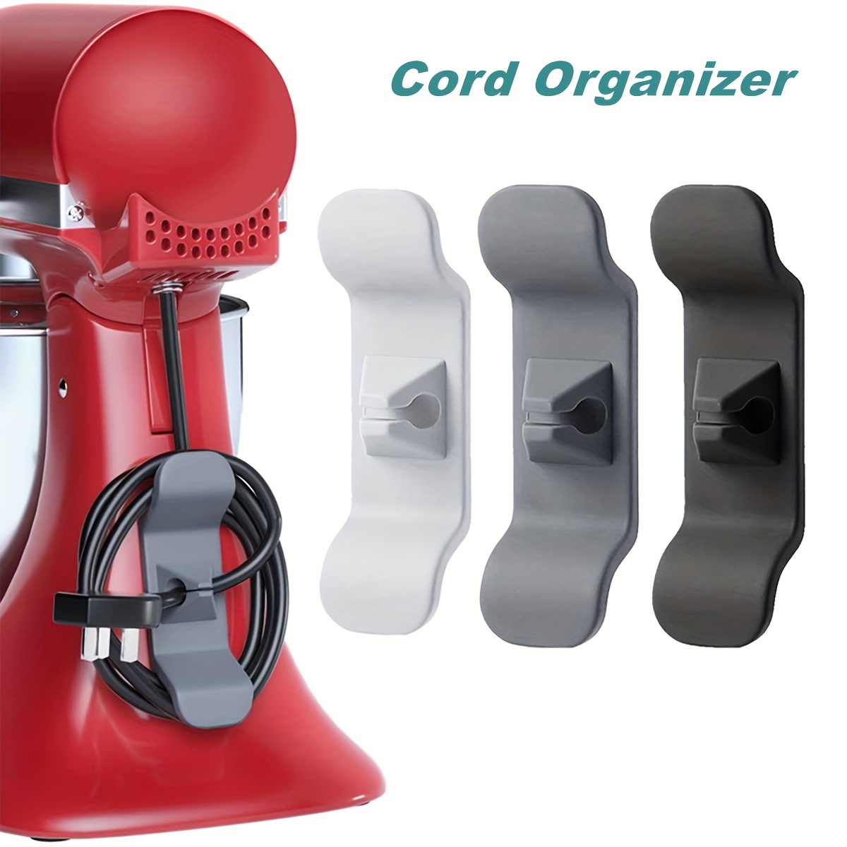 Cord Organizer for Kitchen Appliances, 3-PCS Cord Winder Cord Keeper Cord  Holder Cord Wrapper Premium Adhesive Stick on Stand Mixer, Blender,  Toaster