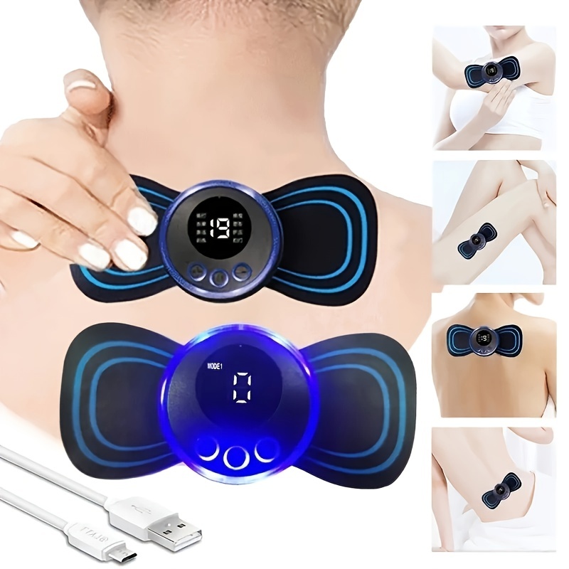 Rechargeable Electric Neck Massager Pulse Neck Massage Relax Pain Relief  Ems Acupoints Lymphvity Massager Device Neck Stretcher