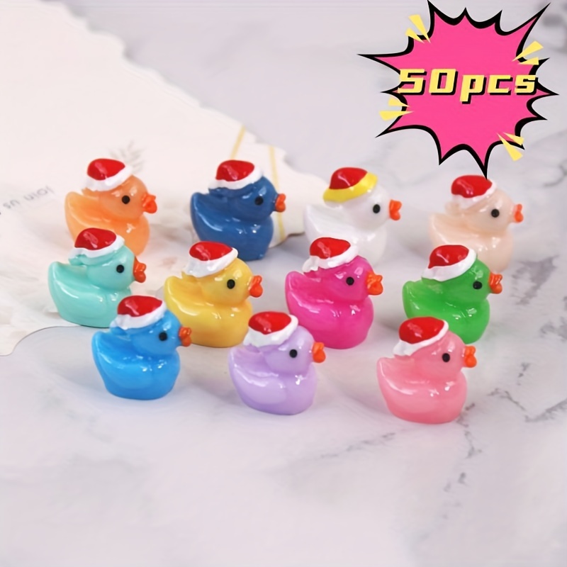 Miniature Christmas Duck Exquisite Mini Duck Figures Cute - Temu