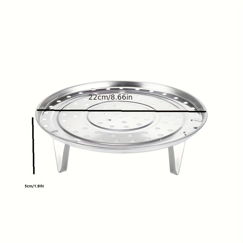 1pc Steamer Rack Round Stainless Steel Rack Steaming Stand Canner